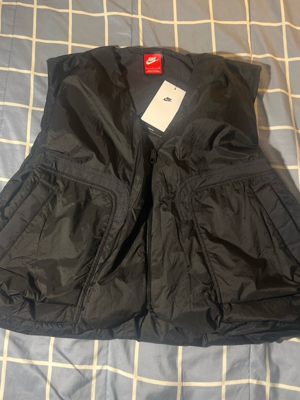 Nike Black Women's Hooded Windbreaker Vest